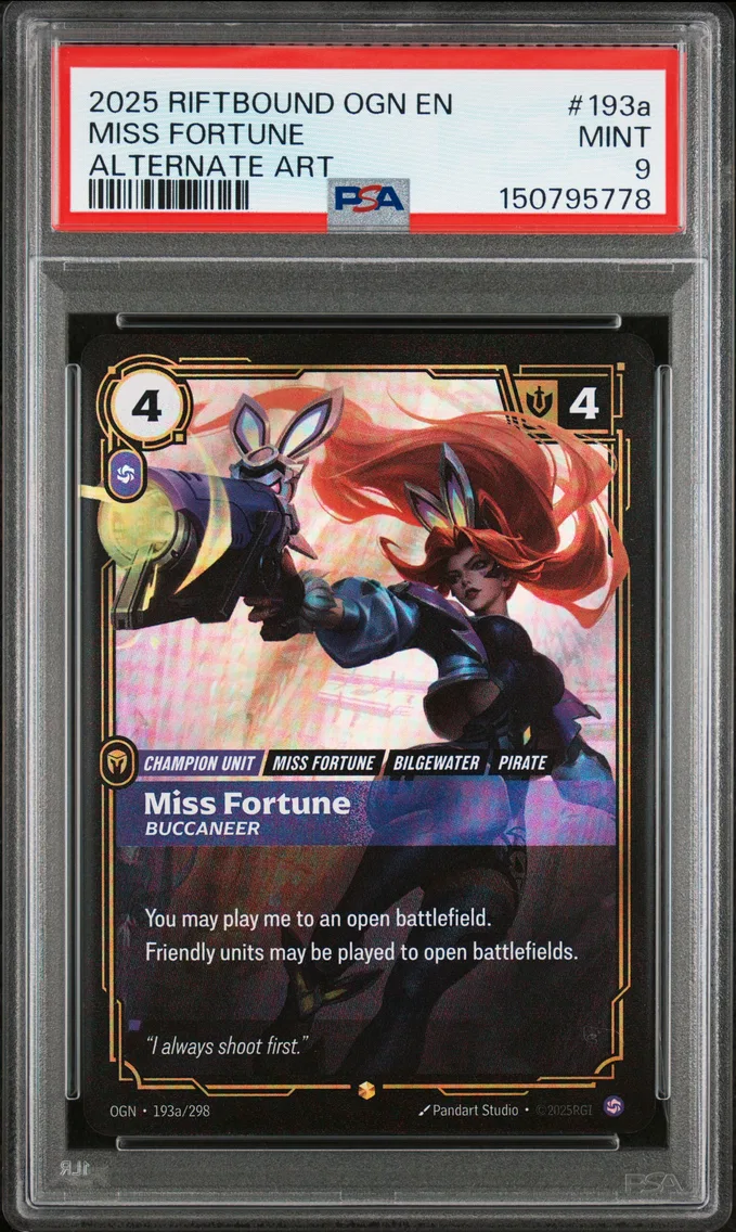 2025 #193a Miss Fortune - Buccaneer PSA 9 Riftbound: League of Legends Ogn-Origins