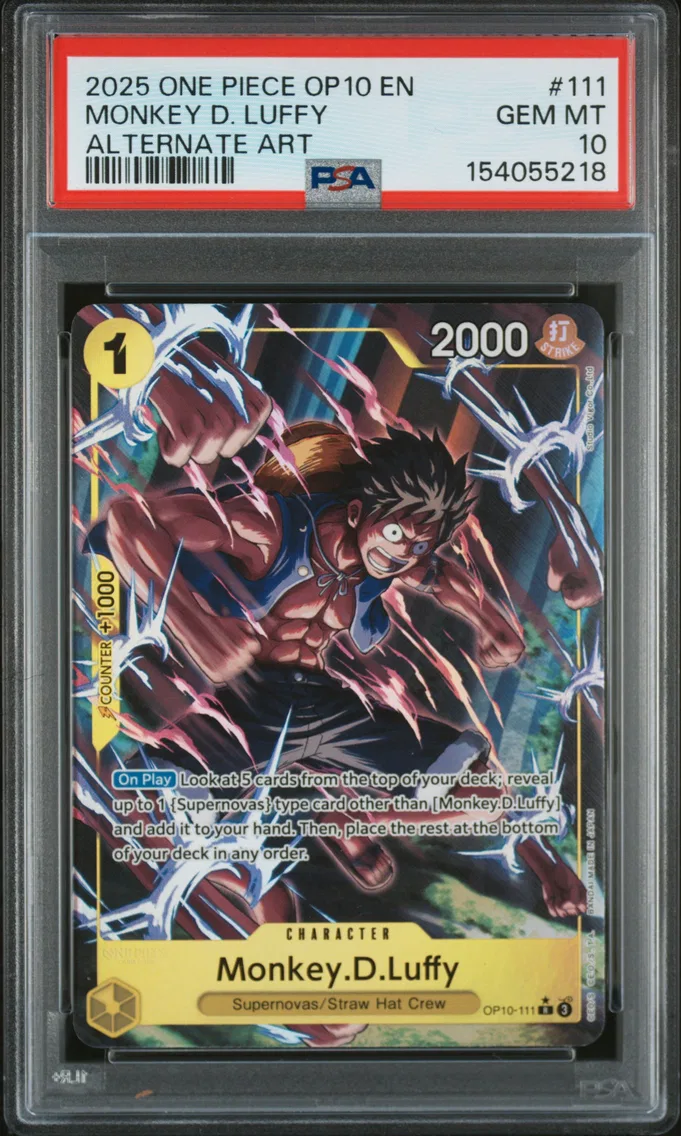 2025 #111 Monkey D. Luffy PSA 10 One Piece OP10-Royal Blood