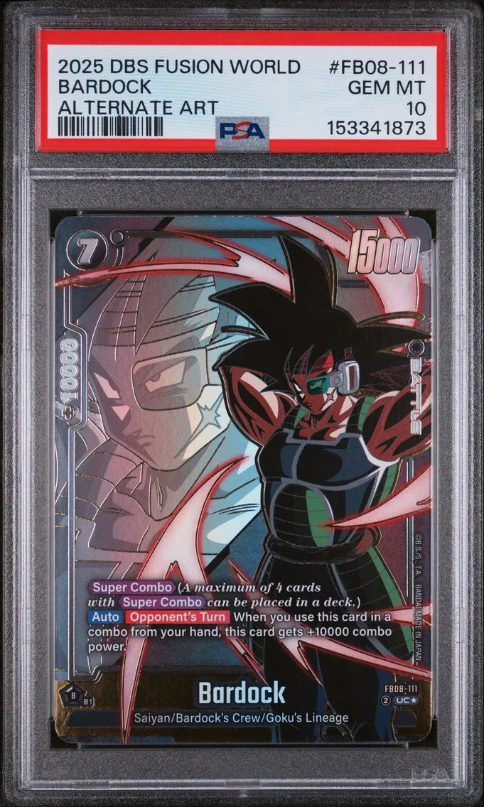 2025 #FB08-111 Bardock PSA 10 Dragon Ball Super Card Game Fusion World Saiyan's Pride