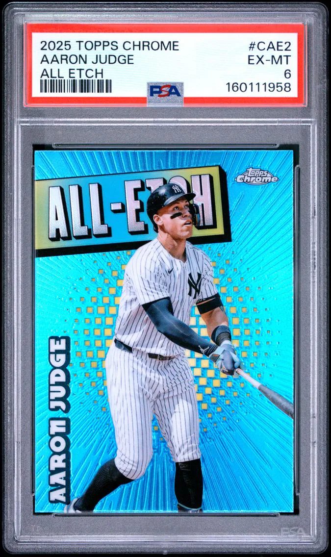 2025 #CAE2 AARON JUDGE PSA 6 Topps Chrome All Etch