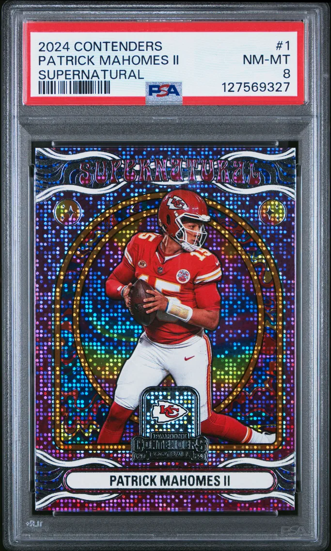 2024 #1 Patrick Mahomes II PSA 8 Panini Contenders Supernatural