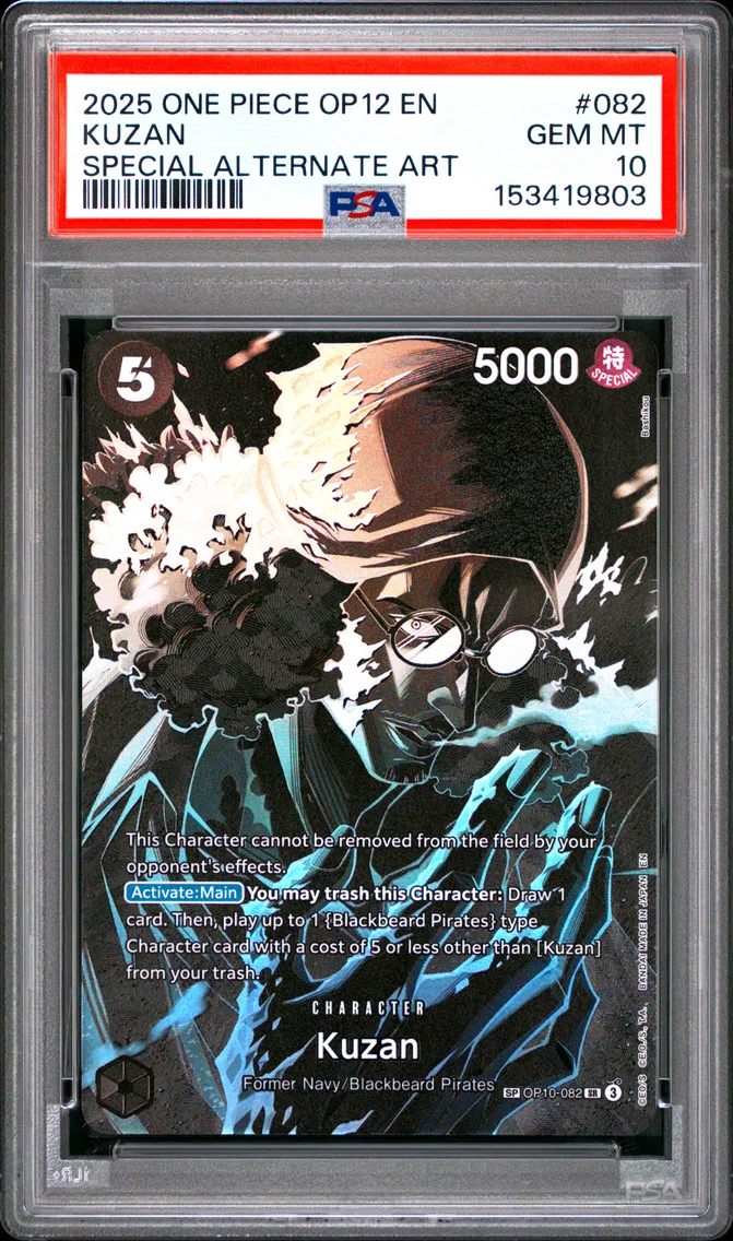 2025 #082 Kuzan PSA 10 One Piece OP12-Legacy of the Master