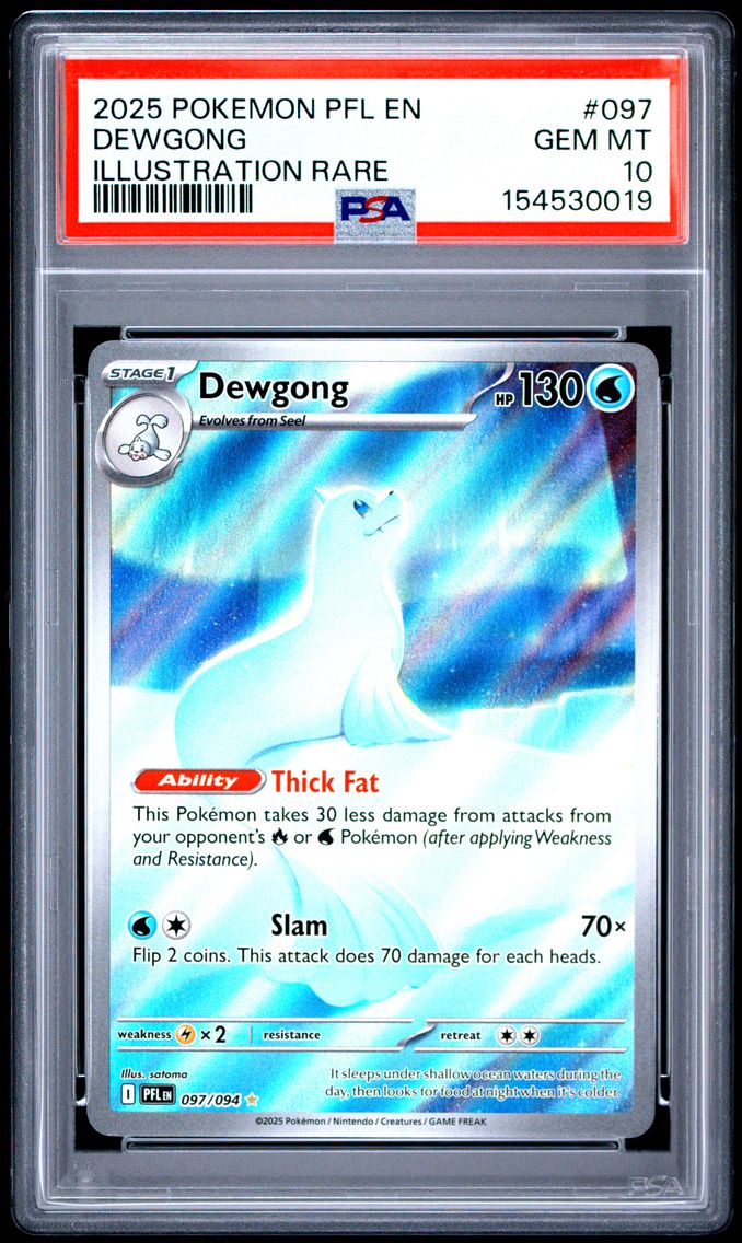 2025 #097 Dewgong PSA 10 Pfl EN-Phantasmal Flames