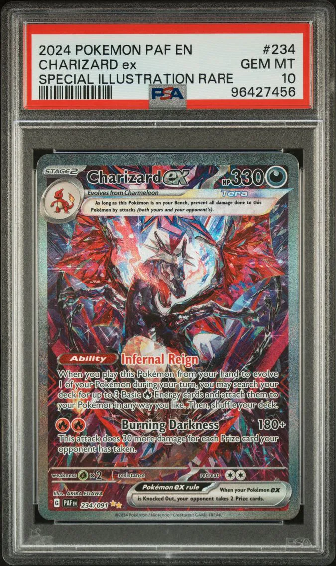2024 #234 Charizard EX PSA 10 Paf EN-Paldean Fates