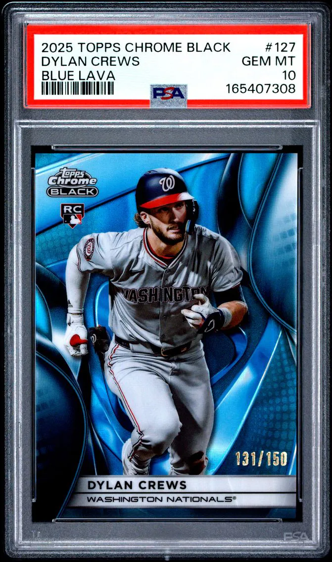 2025 #127 DYLAN CREWS PSA 10 Topps Chrome Black
