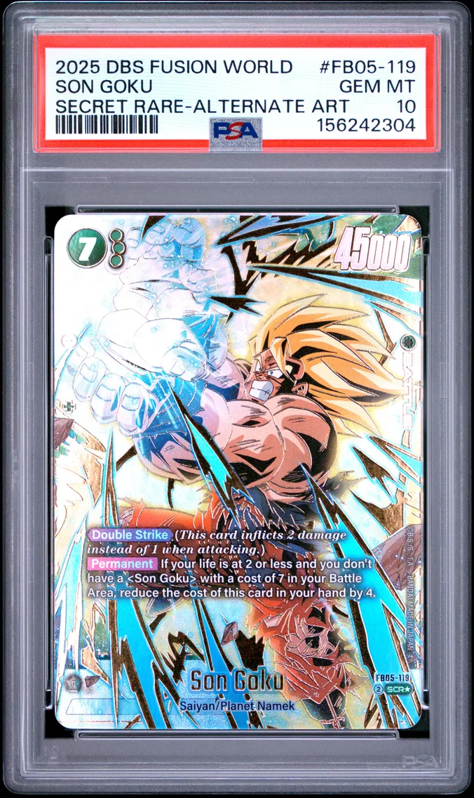 2025 #FB05-119 Son Goku PSA 10 Dragon Ball Super Card Game Fusion World New Adventure