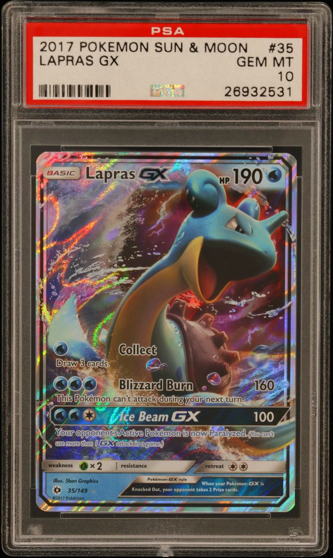 2017 #35 Lapras GX PSA 10 Sun & Moon