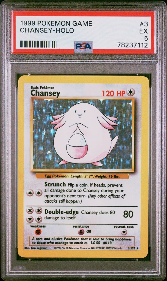 1999 #3 Chansey-Holo PSA 5 Game
