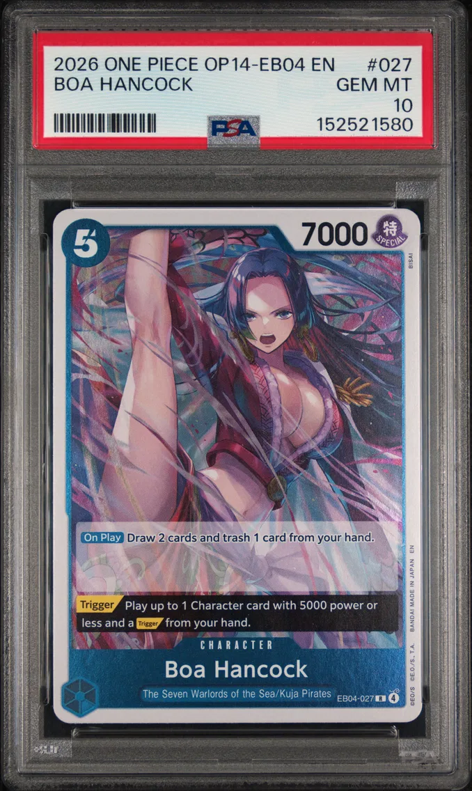 2026 #027 Boa Hancock PSA 10 One Piece OP14-EB04-the Azure Sea's Seven