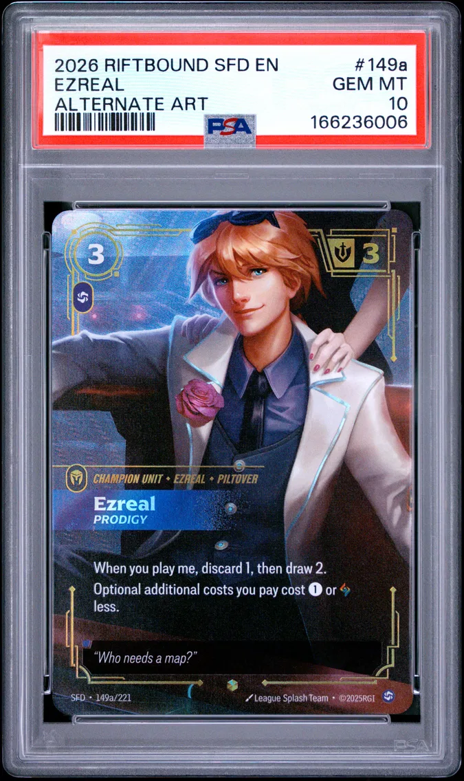 2026 #149a Ezreal - Prodigy PSA 10 Riftbound: League of Legends Sfd-Spiritforged