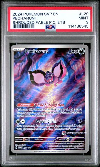 2024 #129 Pecharunt PSA 9 Svp EN-SV Black Star Promo Pokemon