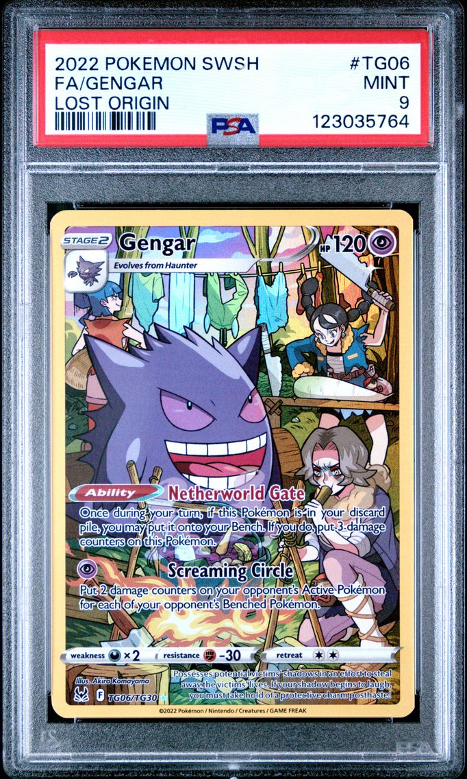 2022 #TG06 Full Art/Gengar PSA 9 Sword & Shield Lost Origin Pokemon