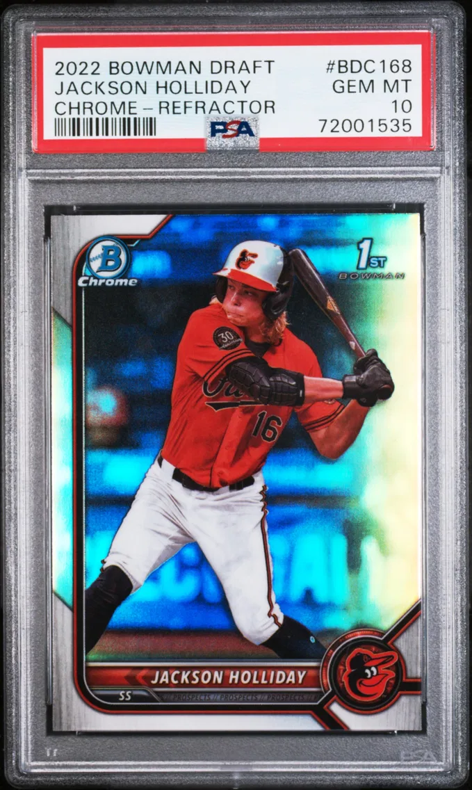 2022 #BDC168 JACKSON HOLLIDAY PSA 10 Bowman Draft
