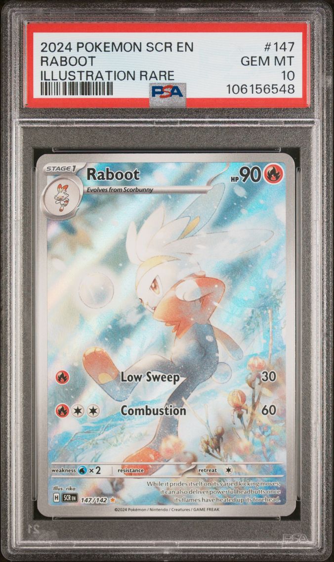 2024 #147 Raboot PSA 10 Scr EN-Stellar Crown Pokemon