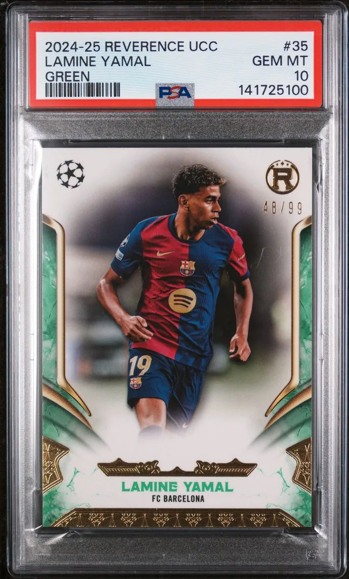 2024 #35 Lamine Yamal PSA 10 Topps Reverence UEFA Club Competitions