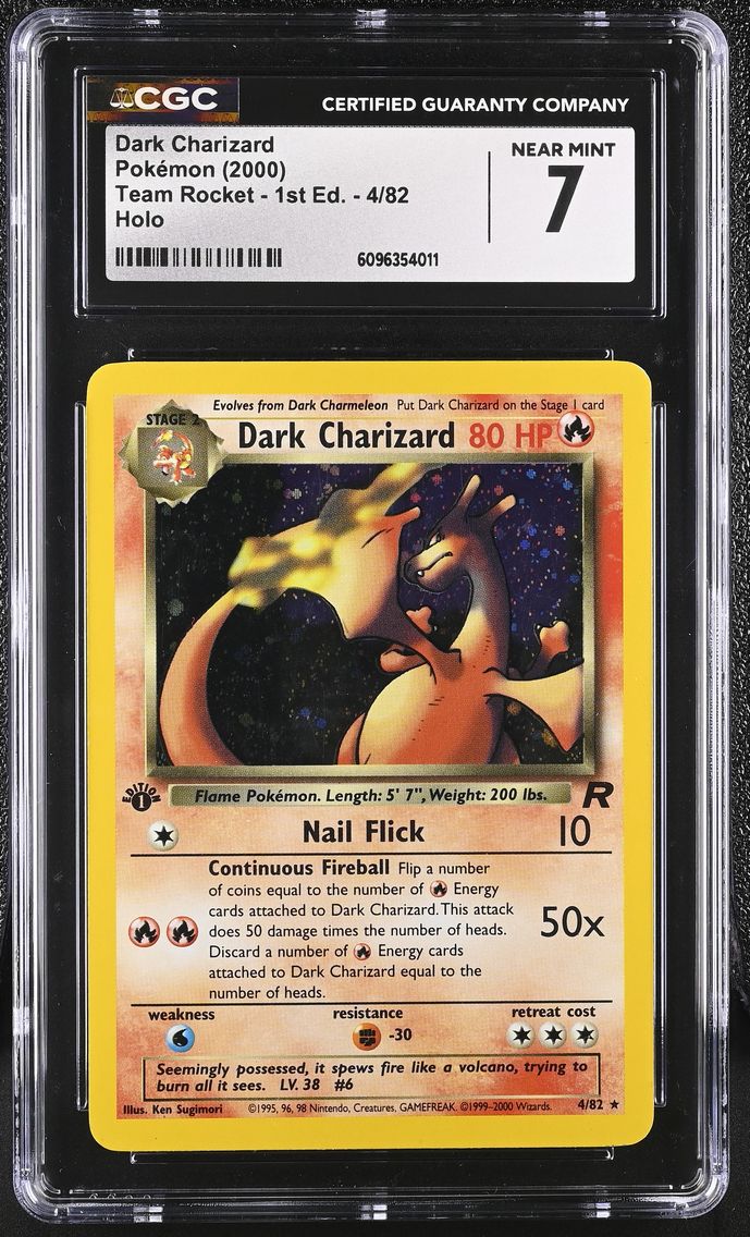2000 #4 Dark Charizard CGC 7 Team Rocket - 1st Edition - English