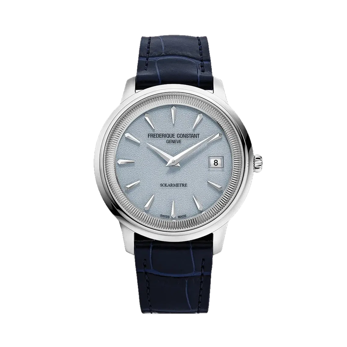 Frederique Constant Classics Moneta Solarmetre 39mm - Blue on Leather Strap