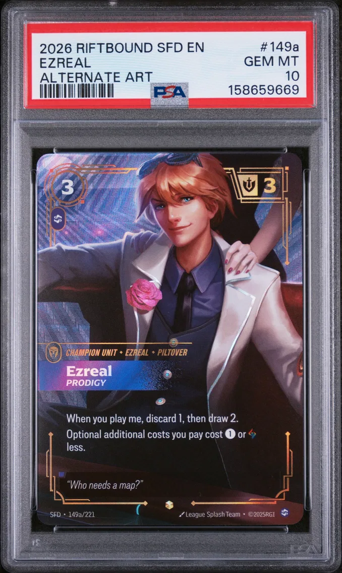 2026 #149a Ezreal - Prodigy PSA 10 Riftbound: League of Legends Sfd-Spiritforged