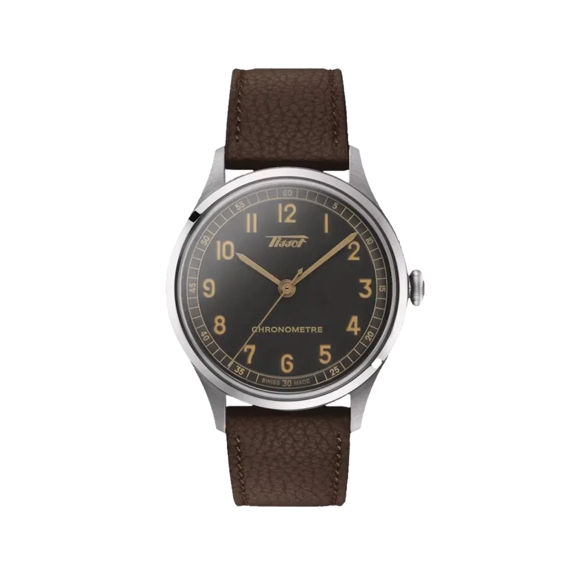 Tissot Heritage 1938 COSC Anthracite 39mm - Anthracite on Leather Strap