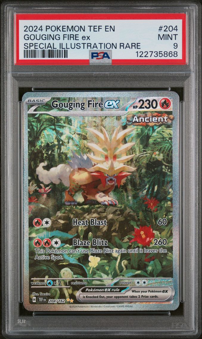 2024 #204 Gouging Fire EX PSA 9 Tef EN-Temporal Forces