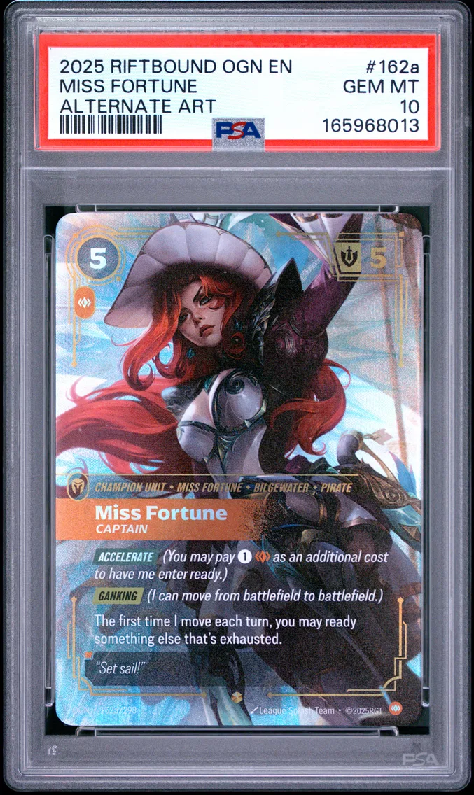 2025 #162a Miss Fortune - Captain PSA 10 Riftbound: League of Legends Ogn-Origins