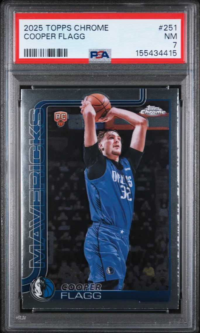 2025 #251 Cooper Flagg PSA 7 Topps Chrome
