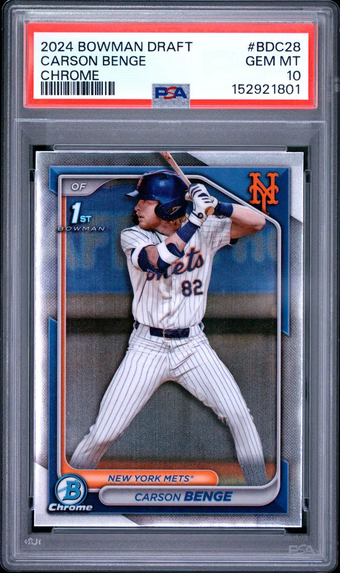 2024 #BDC28 Carson Benge PSA 10 Bowman Draft