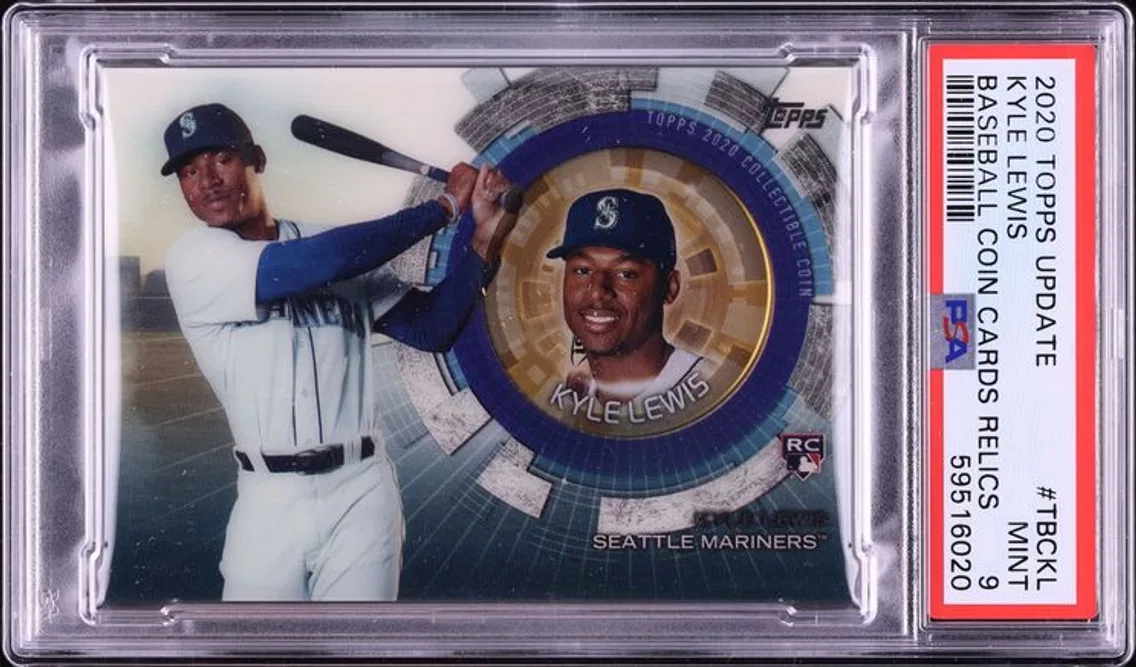 2020 #TBC-KL Topps Update Coin Cards Kyle Lewis ROOKIE MINT PSA 9
