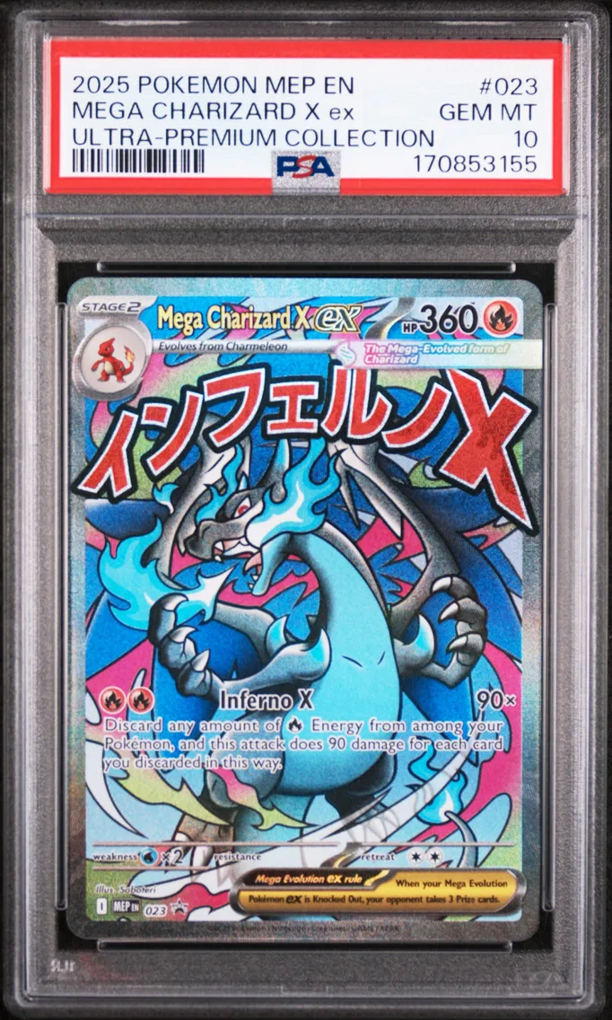 2025 #023 Mega Charizard X EX PSA 10 Mep EN-Me Black Star Promo