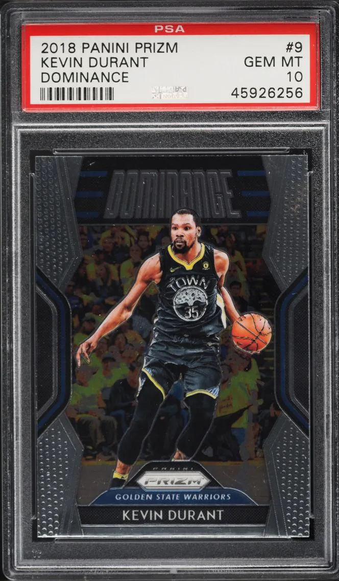 2018 #9 Kevin Durant PSA 10 Panini Prizm Dominance