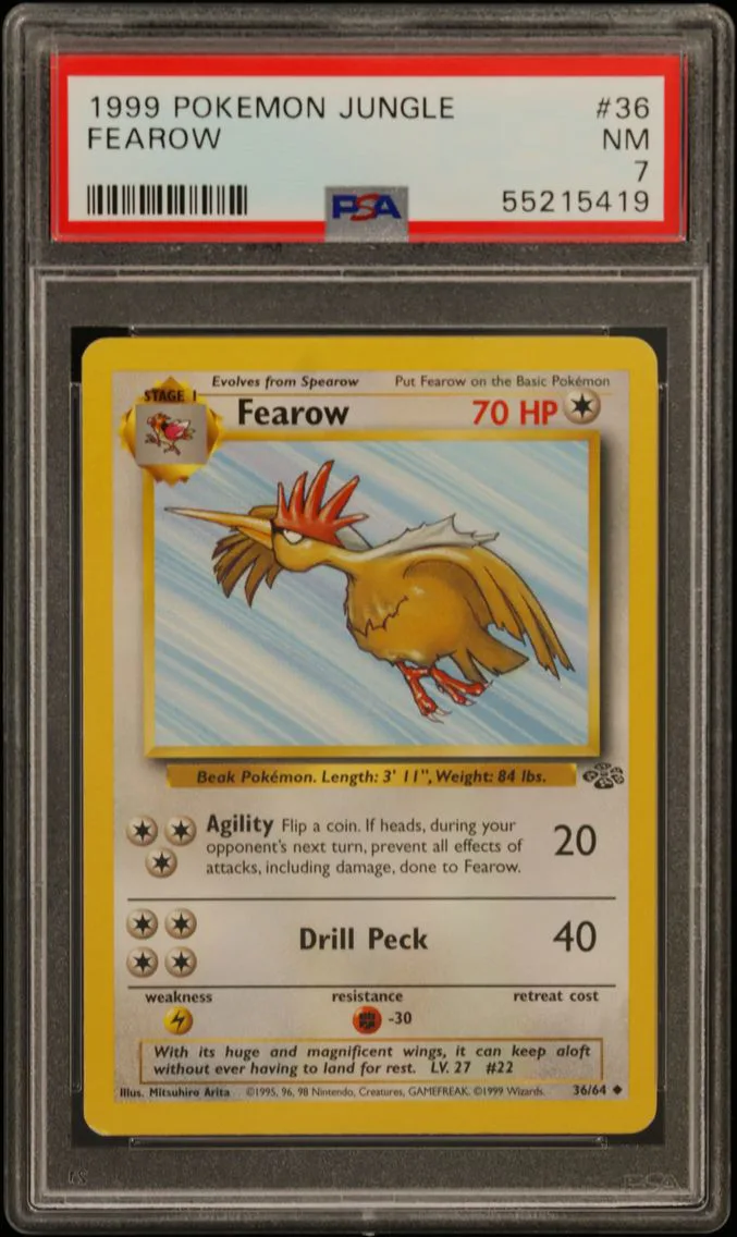 1999 Pokemon Jungle Fearow Jungle #36 PSA 7