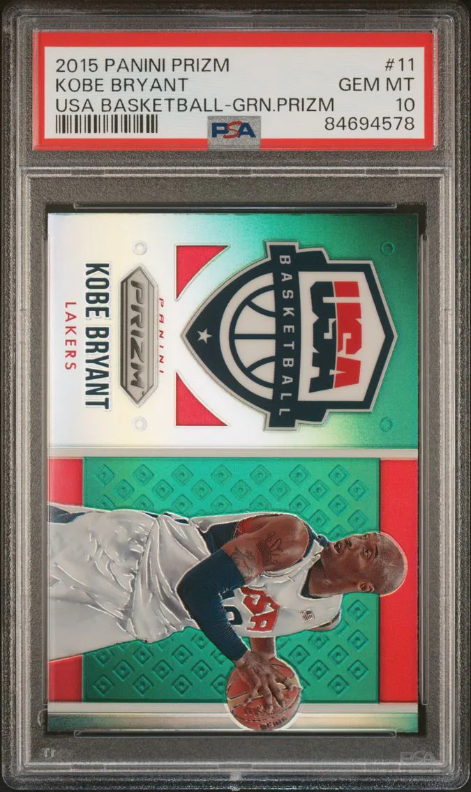 2015 #11 Kobe Bryant PSA 10 Panini Prizm USA Basketball