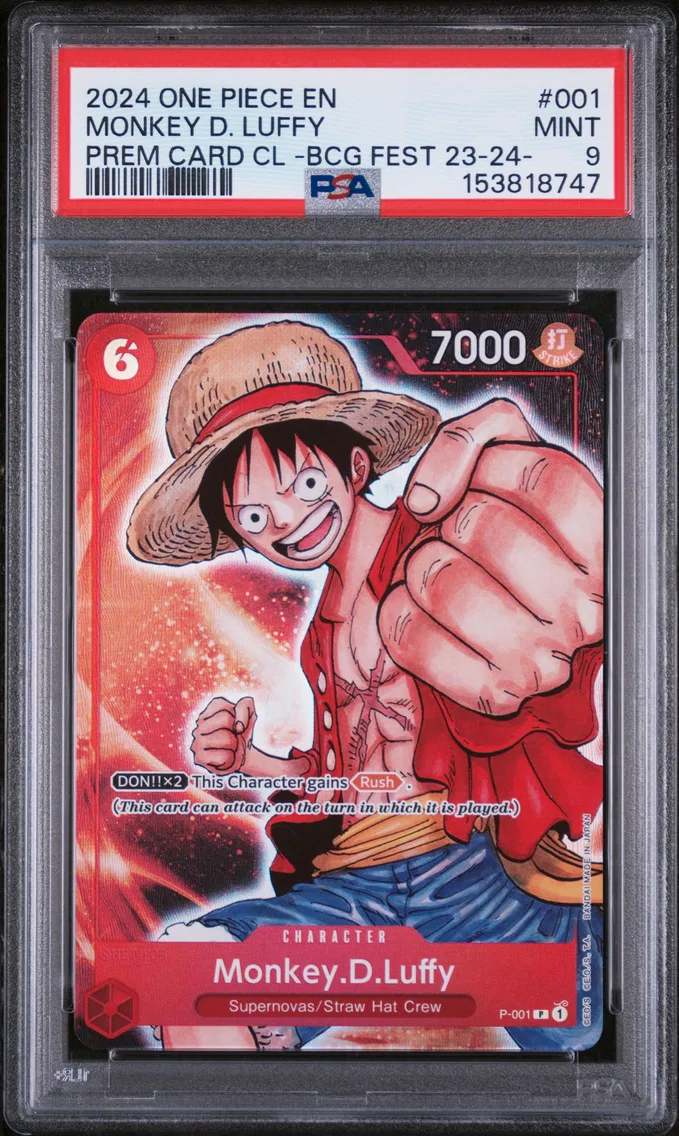 2024 #001 Monkey D. Luffy PSA 9 One Piece Premium Card Collection -Bandai Card Games Fest 23-24 Edition-