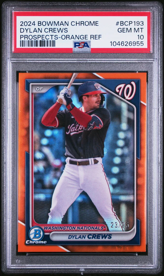 2024 #BCP193 Dylan Crews PSA 10 Bowman Chrome Prospects
