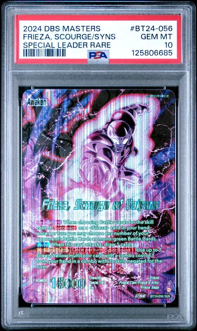 2024 #BT24-056 Frieza/Frieza, Scourge of Saiyans PSA 10 Dragon Ball Super Card Game Masters Series 24 Beyond Generations