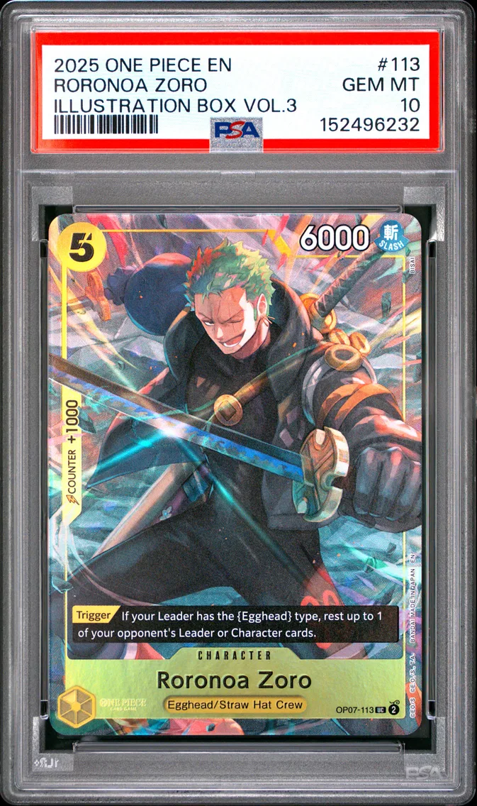 2025 #113 Roronoa Zoro PSA 10 One Piece Promos