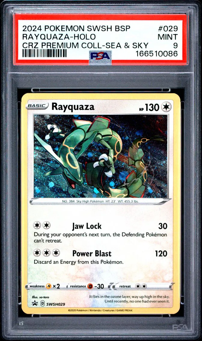 2024 #029 Rayquaza-Holo PSA 9 Swsh Black Star Promo