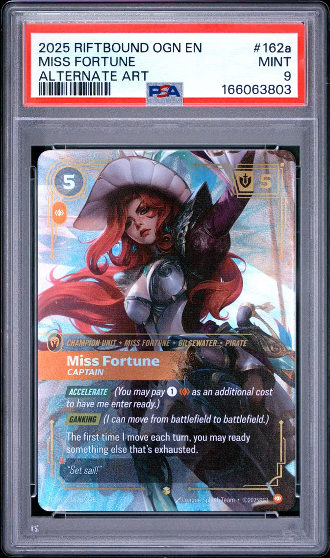 2025 #162a Miss Fortune - Captain PSA 9 Riftbound: League of Legends Ogn-Origins