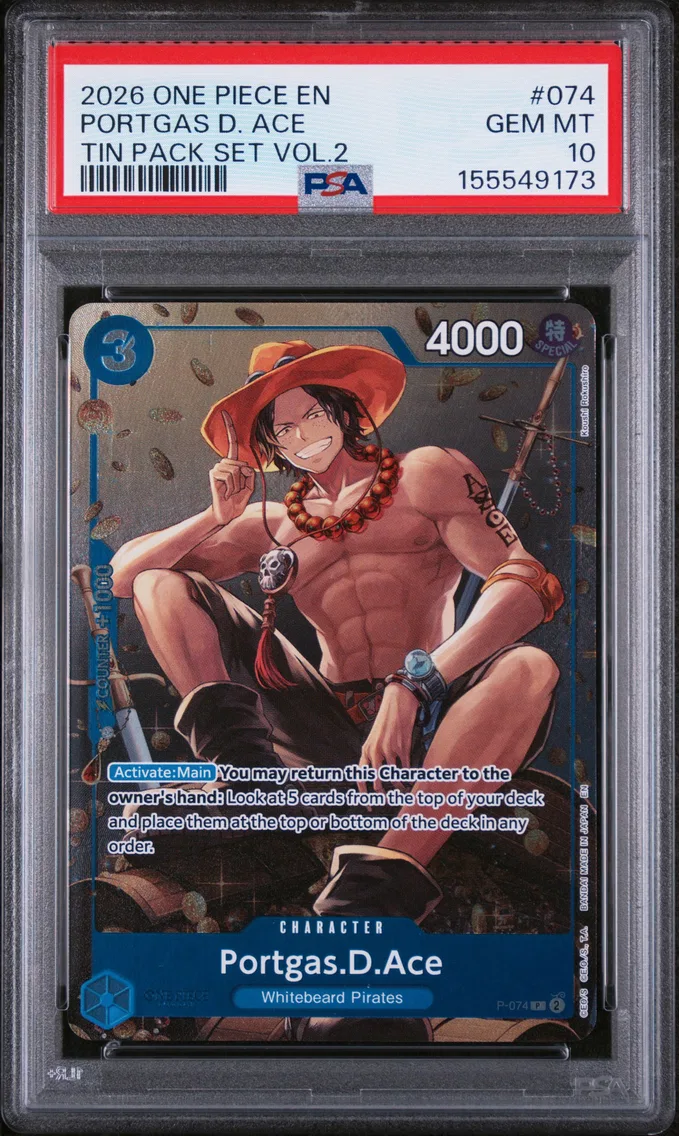 2026 #074 Portgas D. Ace PSA 10 One Piece Promos