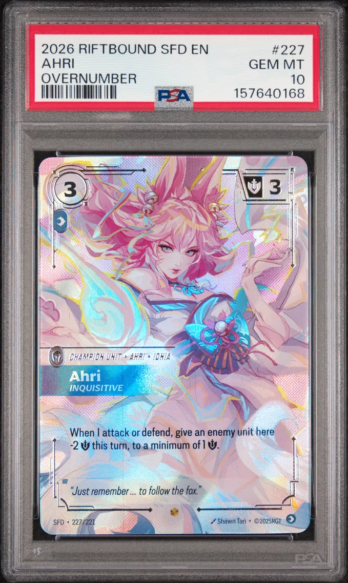 2026 #227 Ahri - Inquisitive PSA 10 Riftbound: League of Legends Sfd-Spiritforged