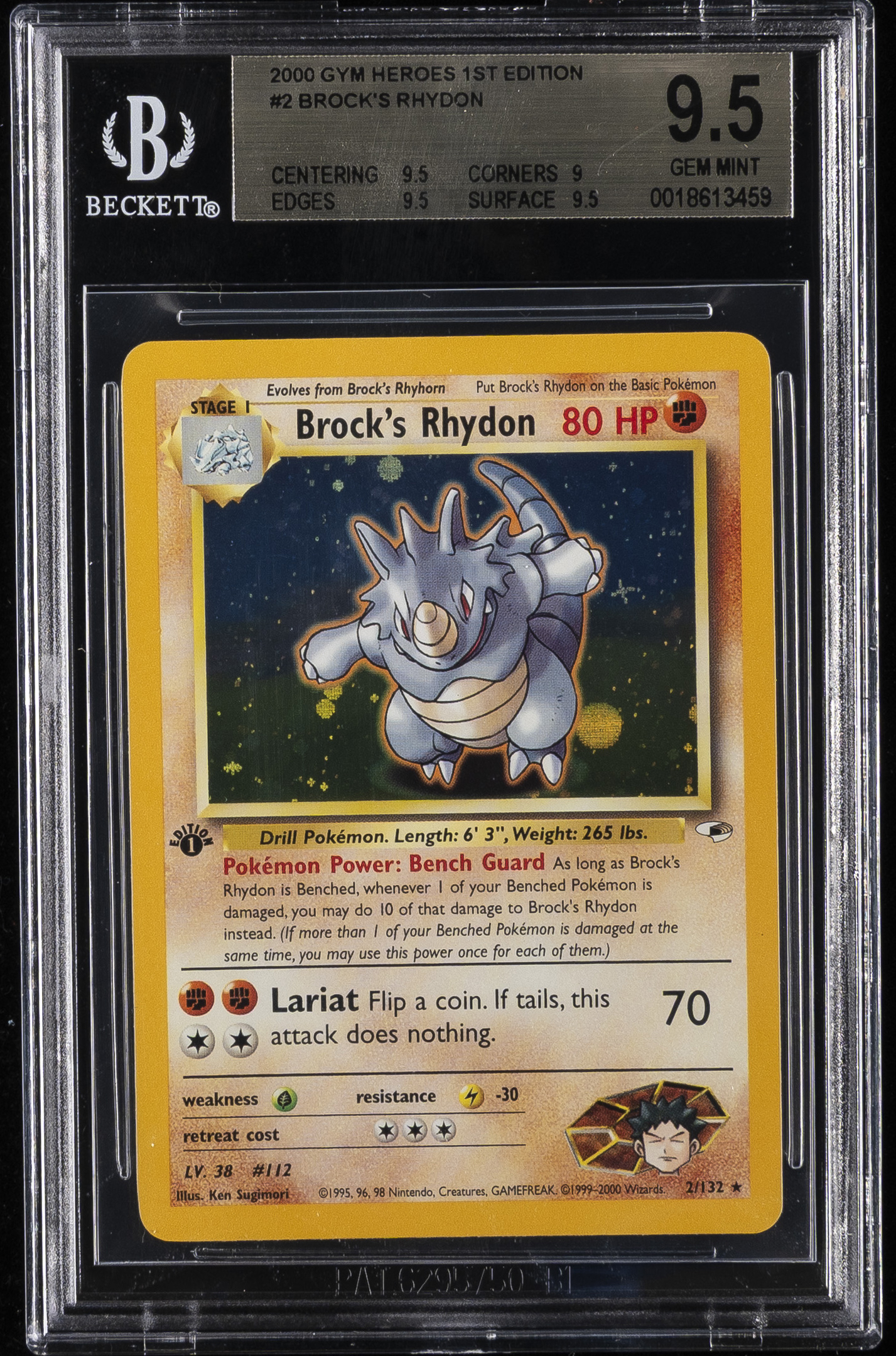 Brock's Rhydon Holo-1st Edition