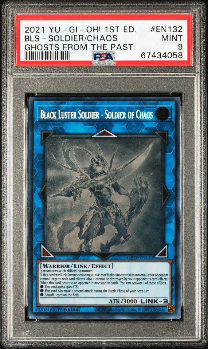 2021 #EN132 Black Luster Soldier - Soldier of Chaos 1st Edition PSA 9 YU-GI-Oh! Ghosts From the Past