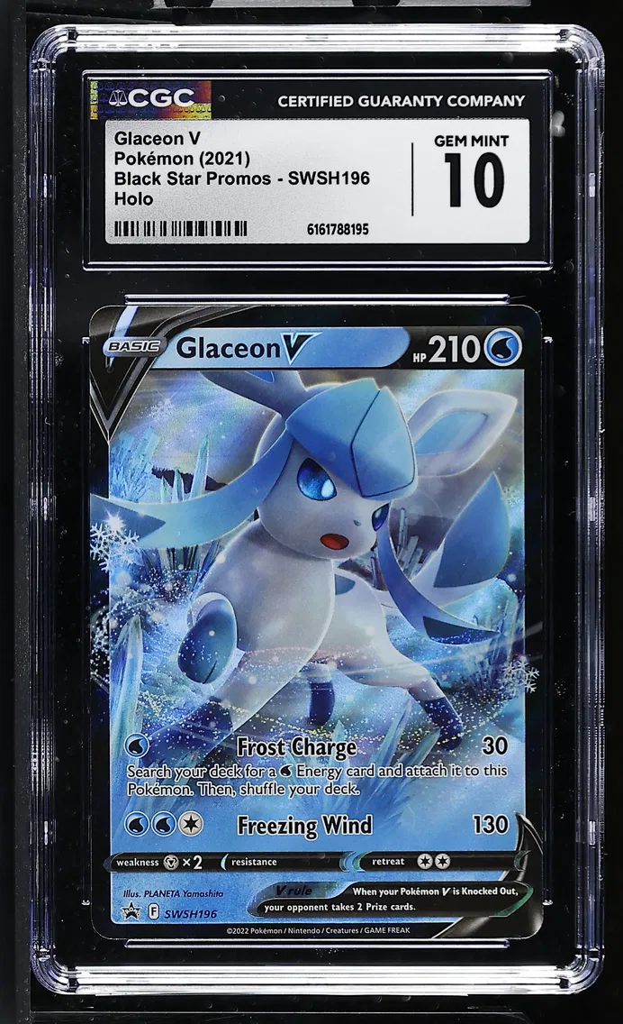 2021 #SWSH196 Glaceon V CGC 10 Black Star Promos - Sword & Shield - English