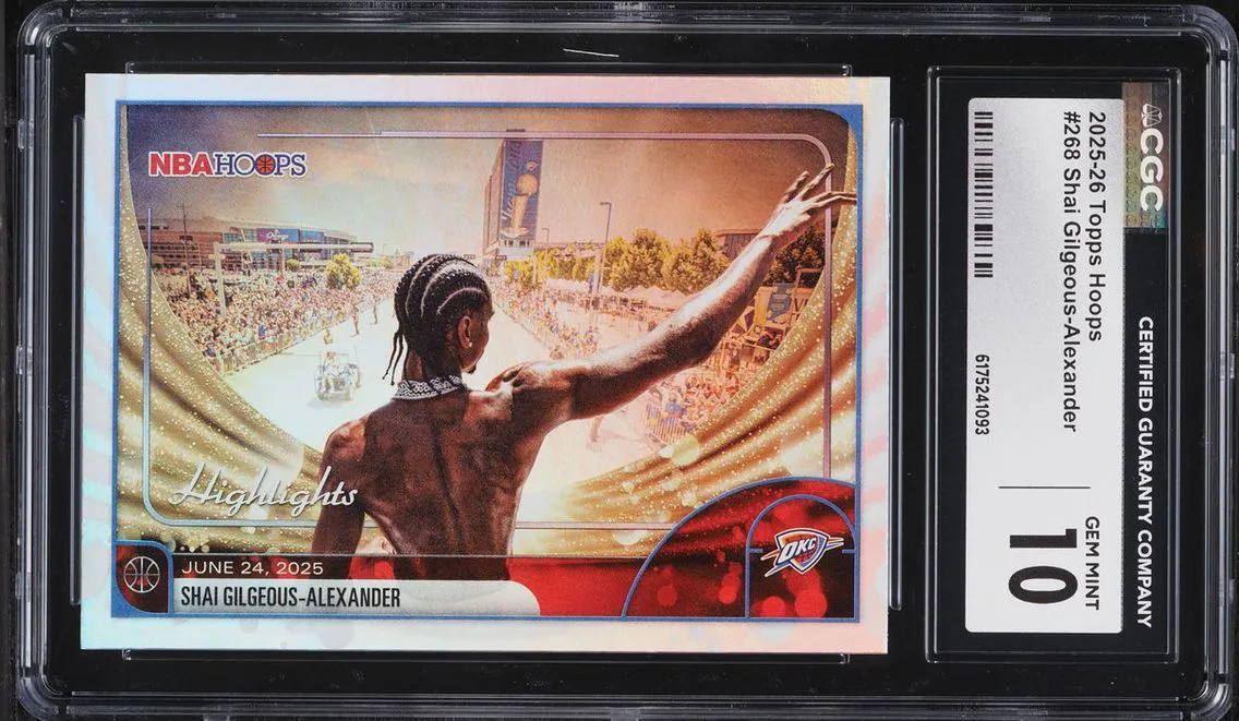 2025 Topps Hoops Shai Gilgeous-Alexander #268 CGC 10 GEM MINT