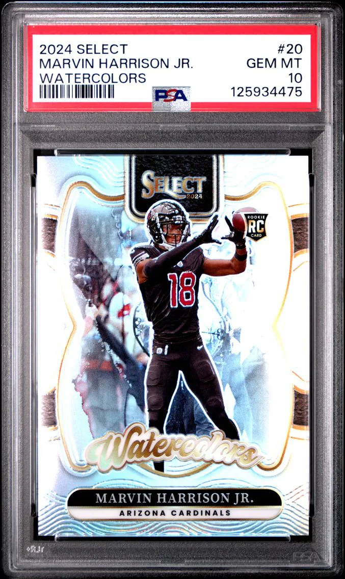 2024 #20 Marvin Harrison Jr. PSA 10 Panini Select Watercolors