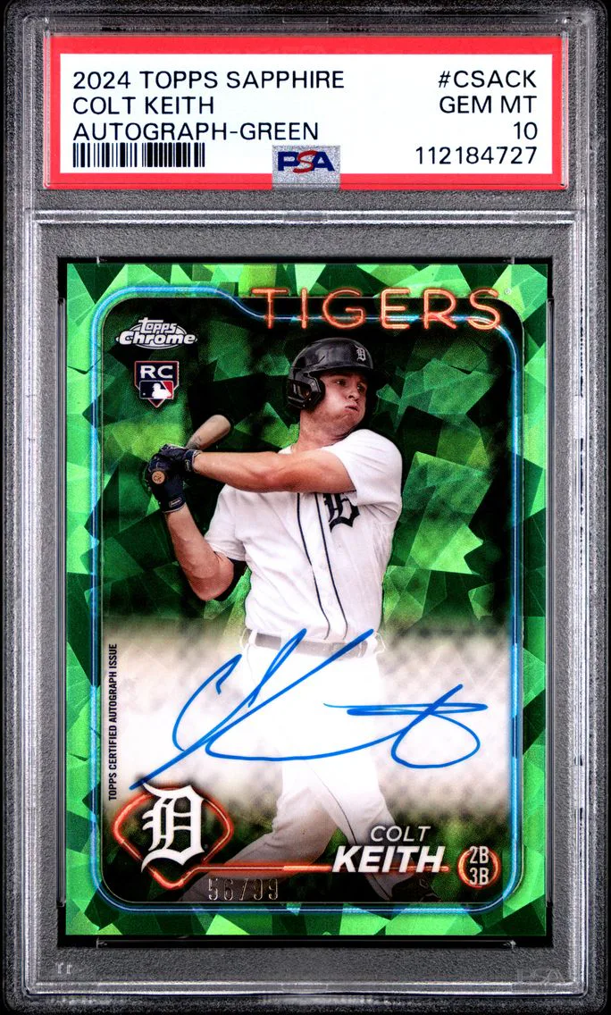 2024 #CSACK Colt Keith PSA 10 Topps Chrome Sapphire Chrome Sapphire Autographs