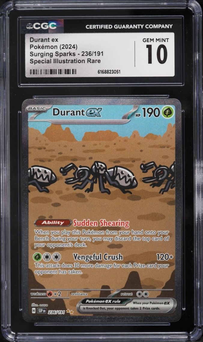 2024 Pokemon Scarlet & Violet Surging Sparks SIR Durant Ex #236 CGC 10 GEM MINT