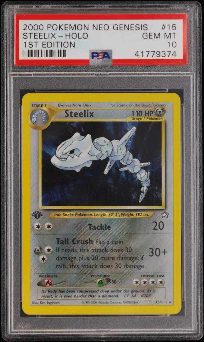 2000 #15 Steelix-Holo PSA 10 Neo Genesis 1st Edition