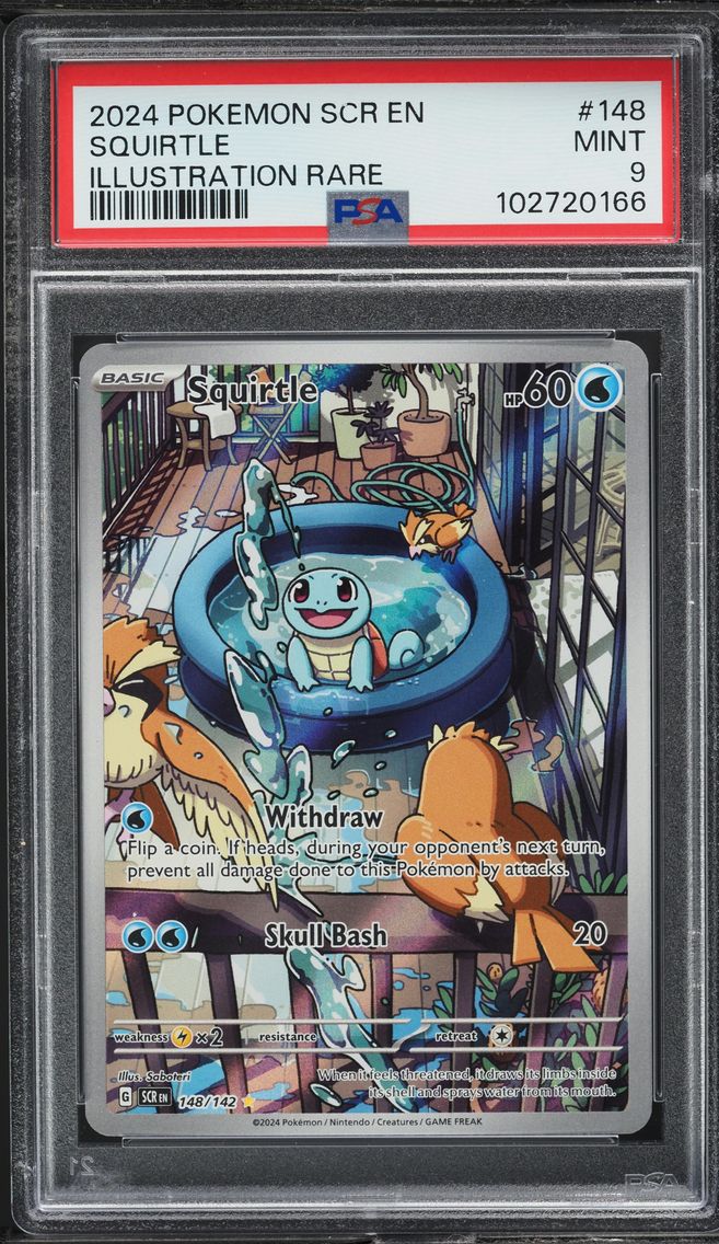 2023 #148 SCARLET & VIOLET STELLAR CROWN IR SQUIRTLE PSA 9 POKEMON