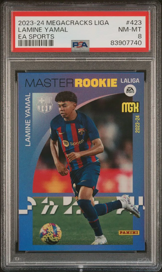 2023 #423 Lamine Yamal PSA 8 Panini Megacracks Laliga EA Sports